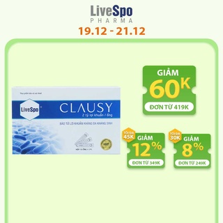 Men vi sinh LiveSpo Clausy – Giảm rối loạn tiêu hóa cho người uống kháng sinh hộp 10 ống x 5ml