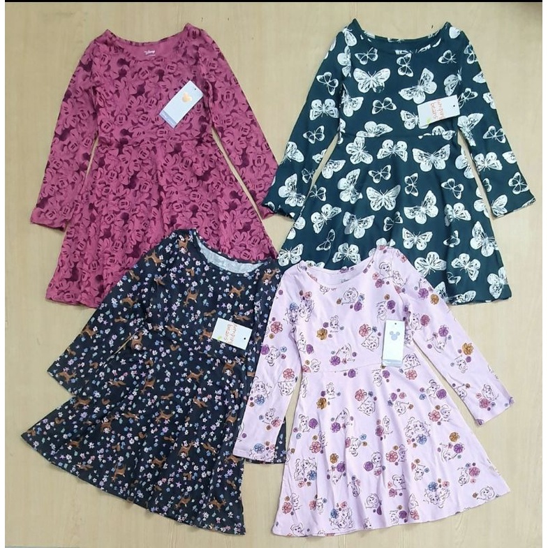 Váy đầm cotton dài tay thu đông J.Beans xuất dư xịn cho bé gái