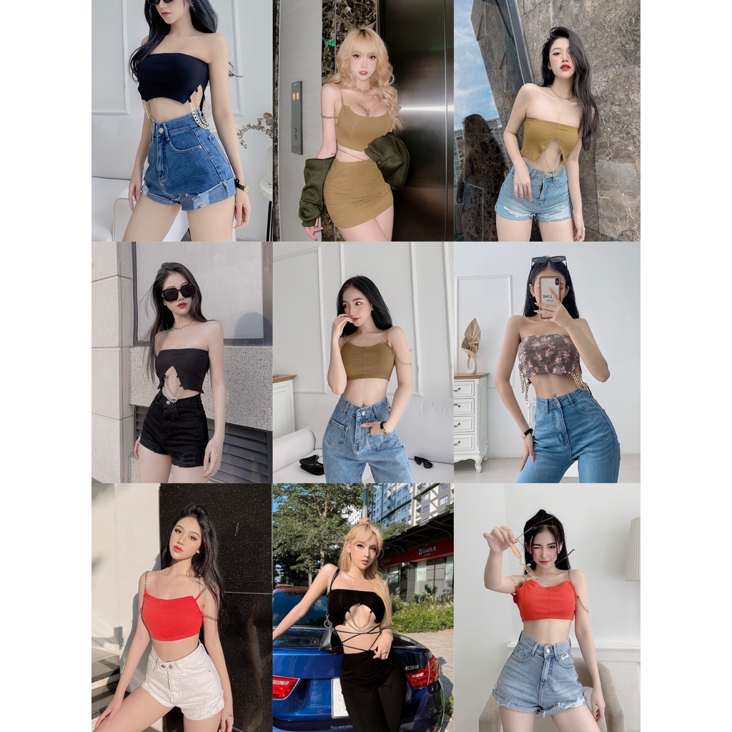 (HÀNG MỚI) !! Crop Ống Dây Xích Yoona 3162 | BigBuy360 - bigbuy360.vn