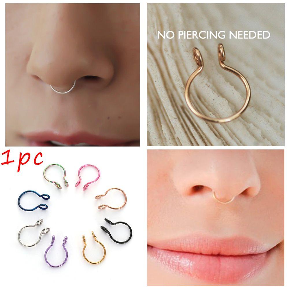 Khuyên Mũi Giả Bằng Thép Không Gỉ Cá Tính