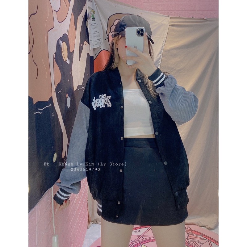 Áo khoác bomber tăm nhung | BigBuy360 - bigbuy360.vn