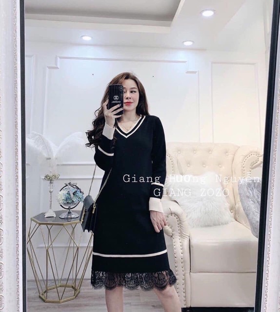 [Mã WAMST111 giảm 15k đơn 99k] Váy suông cotton len chân ren nữ VAY15 | BigBuy360 - bigbuy360.vn