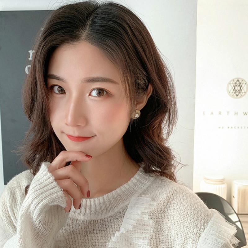 Bông tai tròn cao cấp phong cách Hàn Quốc cổ điển 925