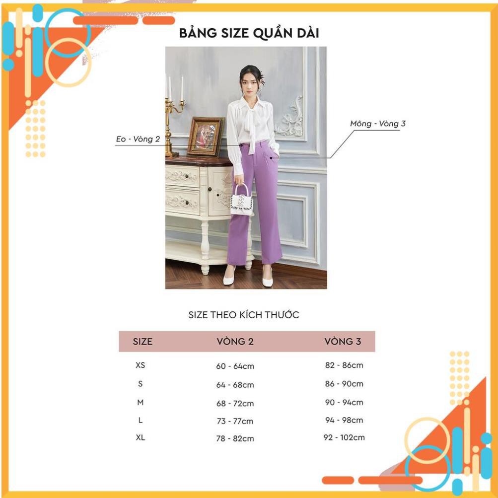 Quần baggy nữ vải đũi ống suông cạp chun kẻ caro công sở QAW0413 -  HOT TREND 2021