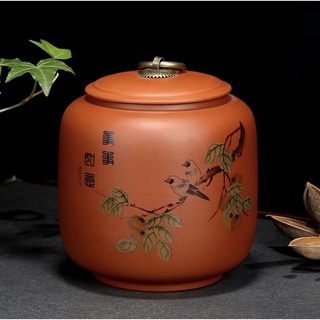 Hũ bình đựng trà gốm nung nắp khít
