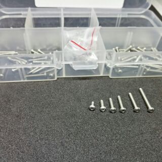 230Pcs bộ set ốc vít M2 inox 304, loại vít nấm.