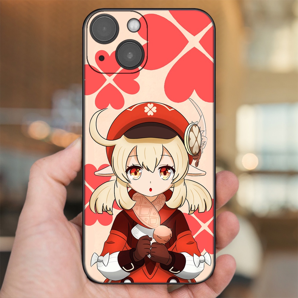 Ốp lưng iPhone 13 dẻo đen cạnh vuông in hình Klee Genshin Impact