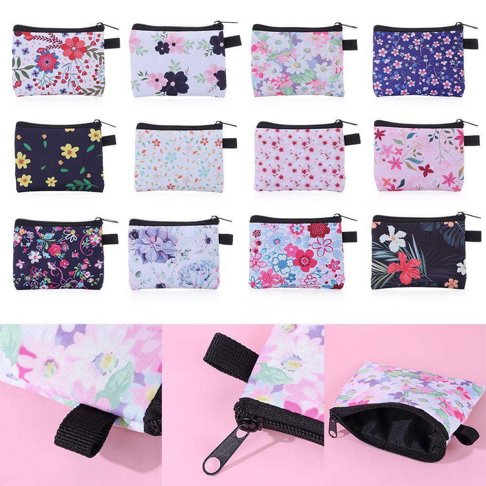 Túi Đựng Khăn Giấy / Mỹ Phẩm / Thẻ / Tai Nghe In Họa Tiết Kẻ Sọc Dễ Thương Cho Nữ