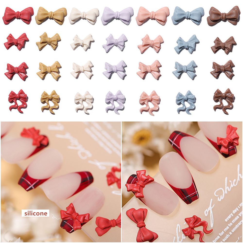 [Hàng mới về] Set 20 Phụ Kiện Nơ 3D Trang Trí Móng Tay Nghệ Thuật