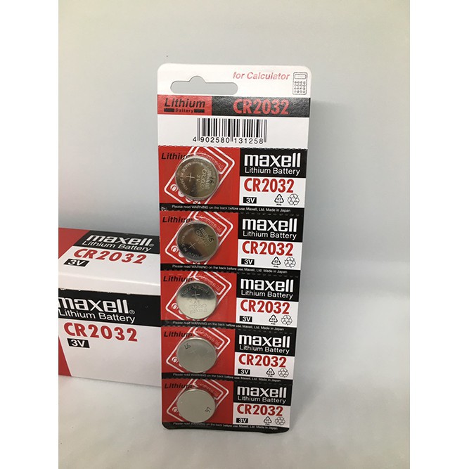 5 viên Pin Cmos 3V Lithium CR2032 Maxell
