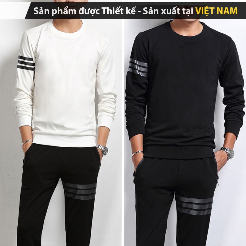 Bộ Quần áo nam thun thể thao 3 vạch 💖FREESHIP💖 mã TT75 đẹp jogger hot trend phong cách hàn quốc chất vải mềm mạ | BigBuy360 - bigbuy360.vn