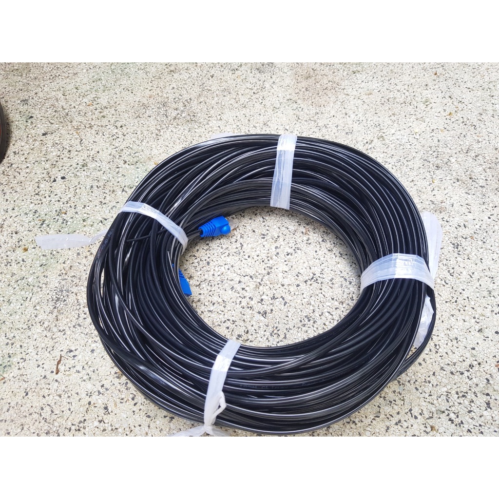 Dây mạng ngoài trời Climax 4 lõi đồng nguyên chất bấm sẵn đầu có cáp treo dây