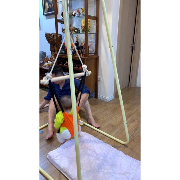 Combo 2 chức năng GeGa Kids L Cải Tiến - Xích đu và nhún nhảy cho bé tập đi GEGAKIDS