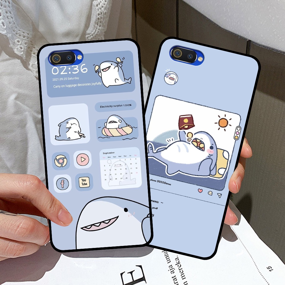 Ốp Realme C1 / C2 in hình nền cá mập đáng yêu giá rẻ