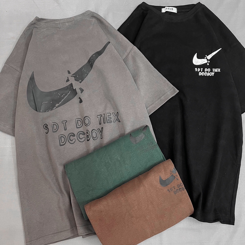 Áo thun tay lỡ nam nữ MEANSTORE phông in hình cotton vải mát form rộng phong cách Ulzzang - Ảnh thật
