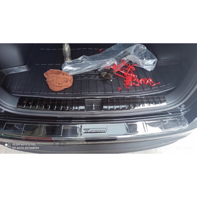 Ốp Chống Trầy Cốp Trong, Ngoài Xe Hyundai Tucson 2016- 2017 2018 2019 2020 2021, chất liệu Titan