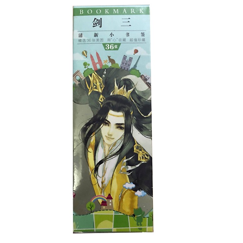 Hộp ảnh Bookmark Kiếm Tam 36 tấm in hình anime đánh dấu sách