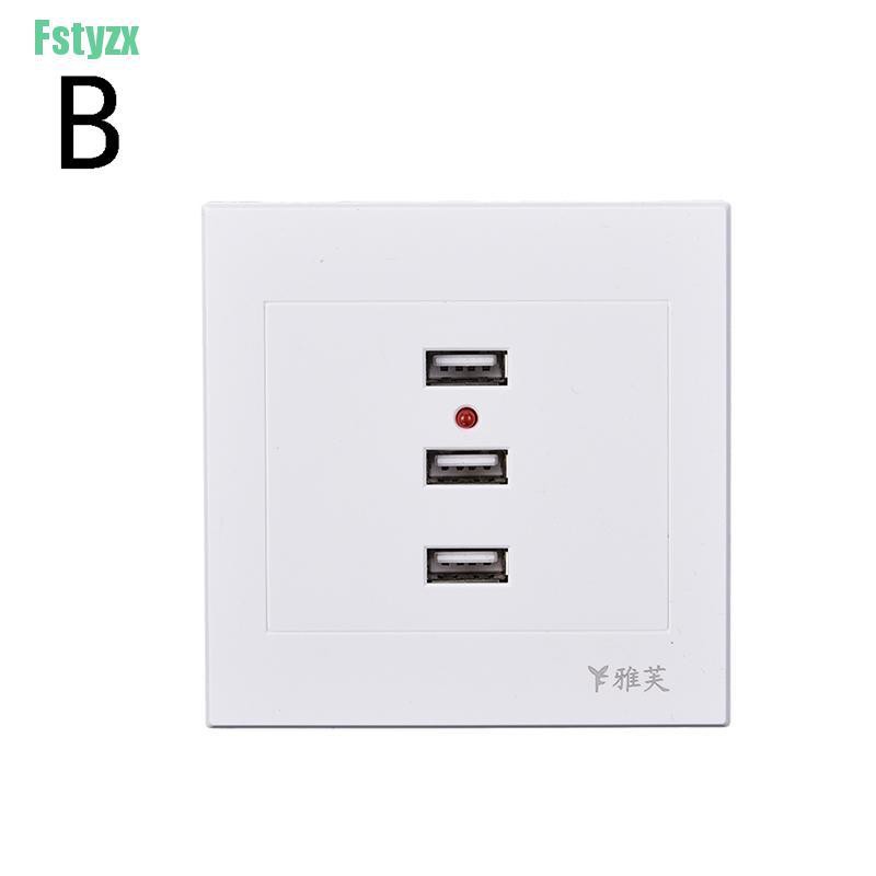 fstyzx 2/3/4/6 USB Port Wall Charger Outlet AC Power Receptacle Socket Plate Panel