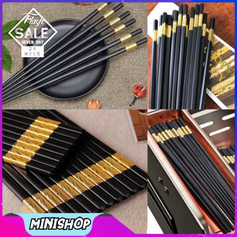 Bộ 10 Đôi Đũa Hợp Kim Model MINISHOP HA05