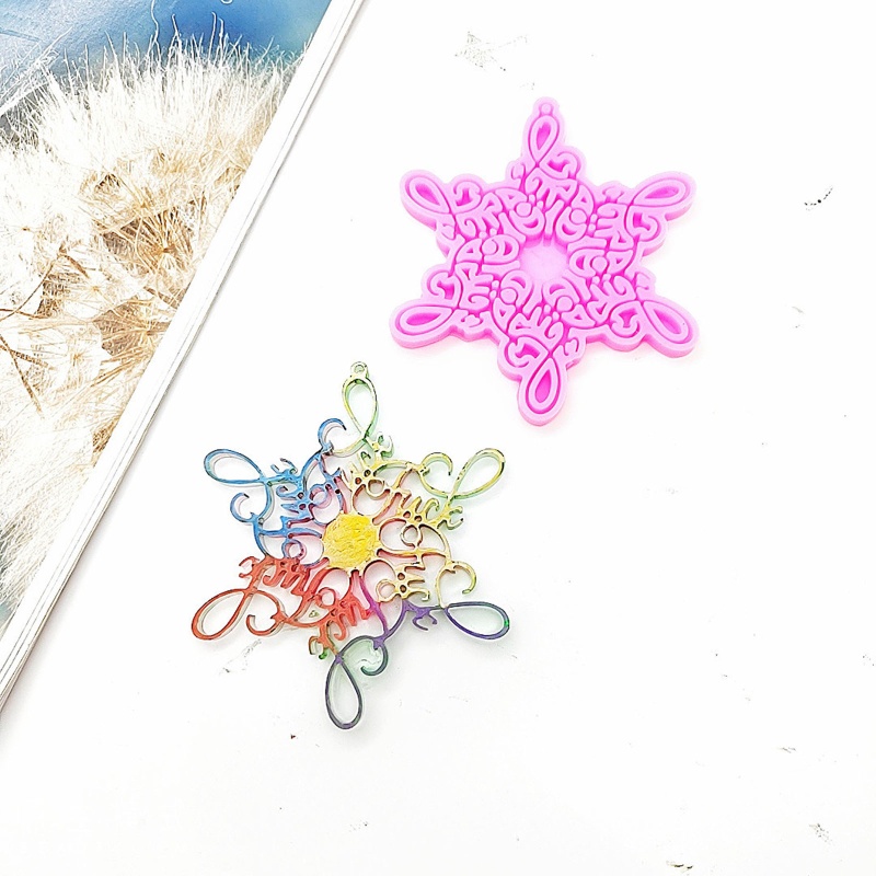 Khuôn Silicone Hình Bông Tuyết Làm Khay Phục Vụ Thức Ăn Diy