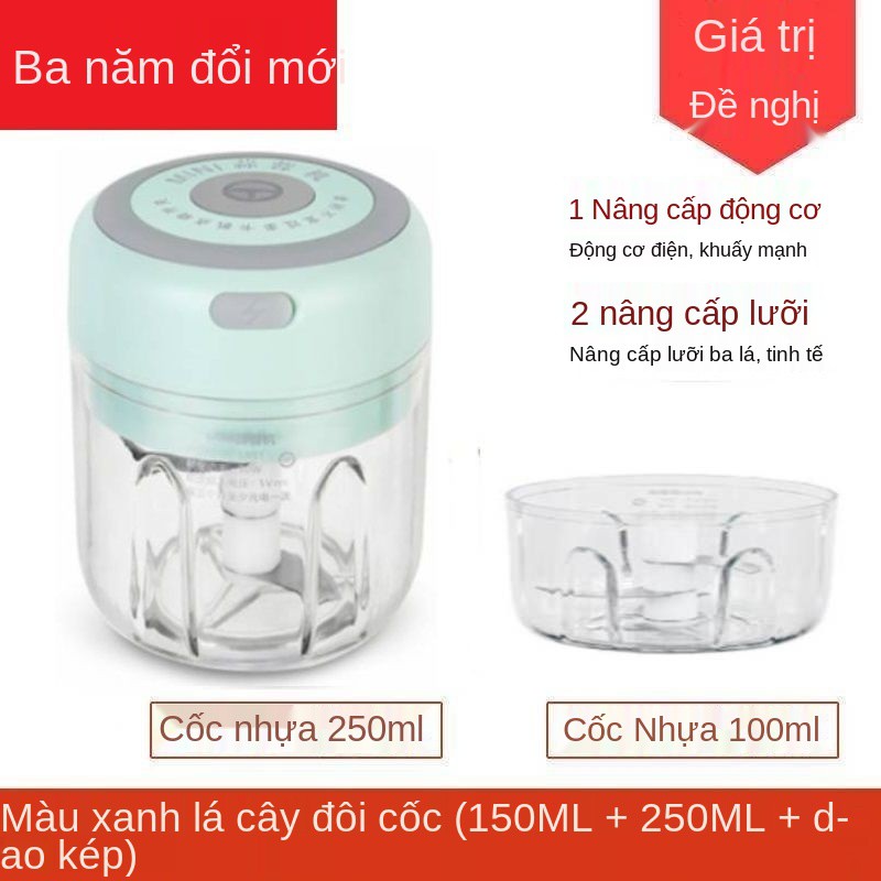 Máy làm tỏi dùng điện, xoắn gia đình, nghiền, băm nhỏ và nhỏ, xay