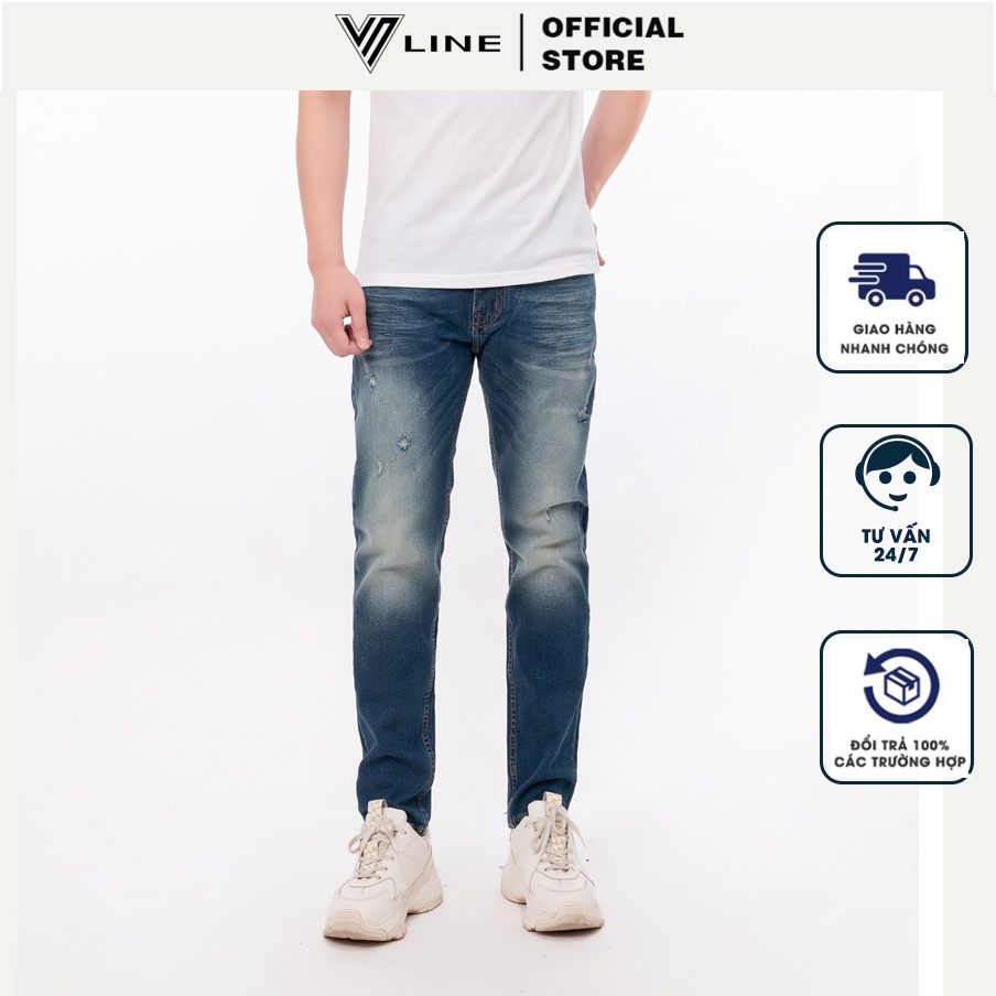 Quần jean nam, quần bò mài thời trang nam phong cách, hàng VNXK cao cấp Vnline - QJPBS208