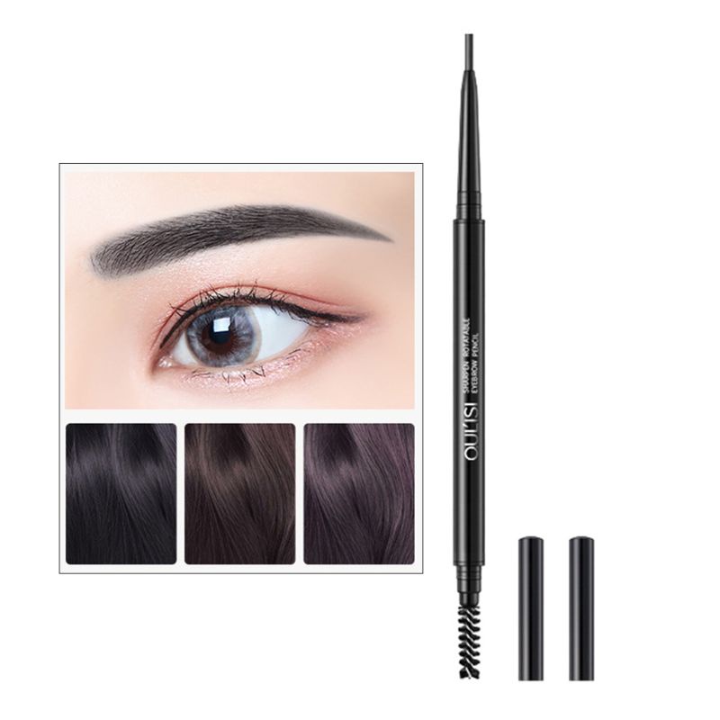 Bút Chì Kẻ Lông Mày Hai Đầu 5 Màu Sắc Lâu Trôi Chống Thấm Nước Không Bị Nhòe Siêu Mỏng Xoay Được