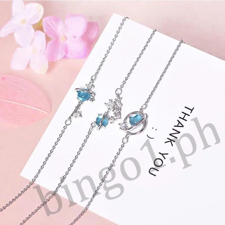 Bingo Vòng Tay Hành Tinh Màu Xanh Dương ins Khí Chất Cho Nữ