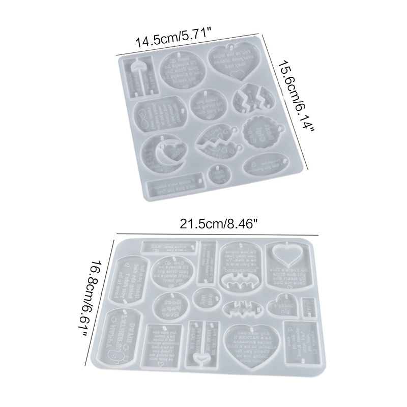 ✿ Set 1 / 2 Khuôn Silicone Làm Đồ Thủ Công Đa Năng Tiện Dụng Hình Tròn / Trái Tim