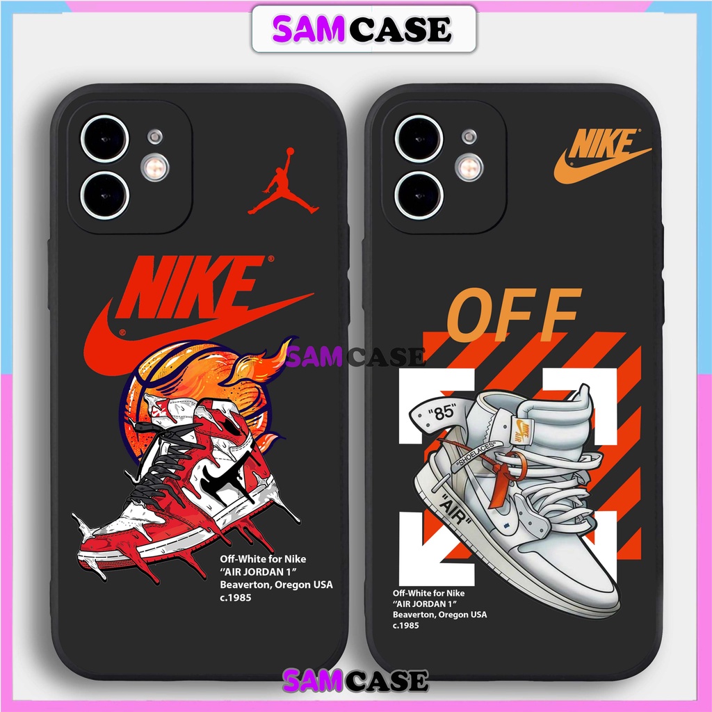 Ốp lưng iPhone Nike cạnh viền vuông silicon dẻo bảo vệ camera cho iphone 6/6s/7/8/X/XS/XR/11/12/13/14 Pro Plus Max cute