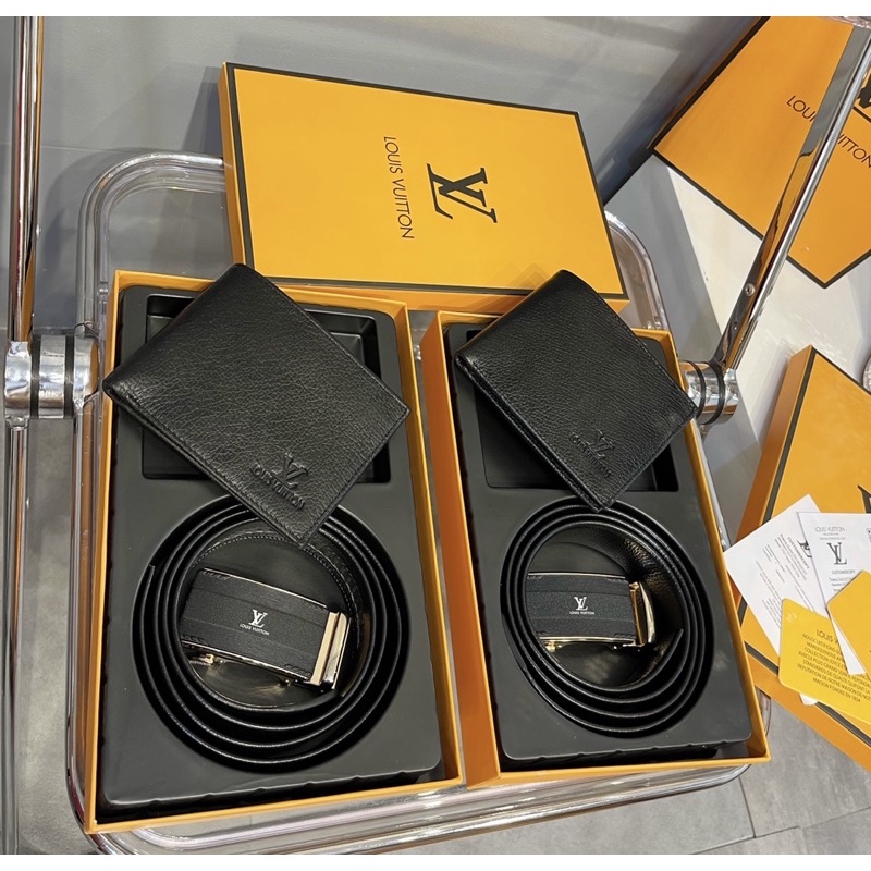 Set Thắt Lưng Nam Lv kèm ví nam Fullbox kèm túi giấy hãng