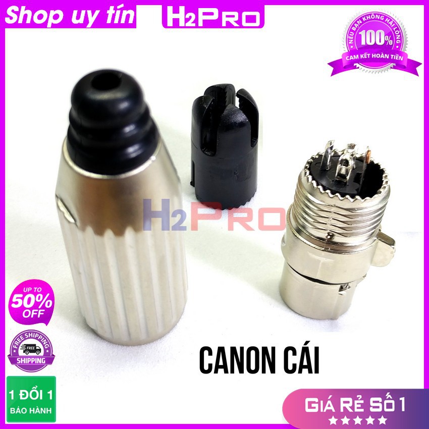 Đầu rắc canon đực-cái H2Pro cao cấp, giắc canon đực-cái hợp kim-truyền tín hiệu tốt (1 chiếc)