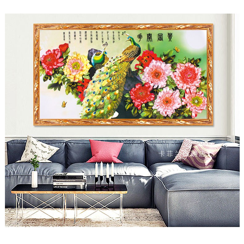 Tranh thêu ruy băng 160x90cm