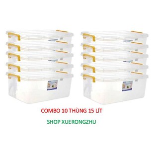 COMBO 10 THÙNG NHỰA TRONG 15L DUY TÂN HÀNG CHÍNH HÃNG