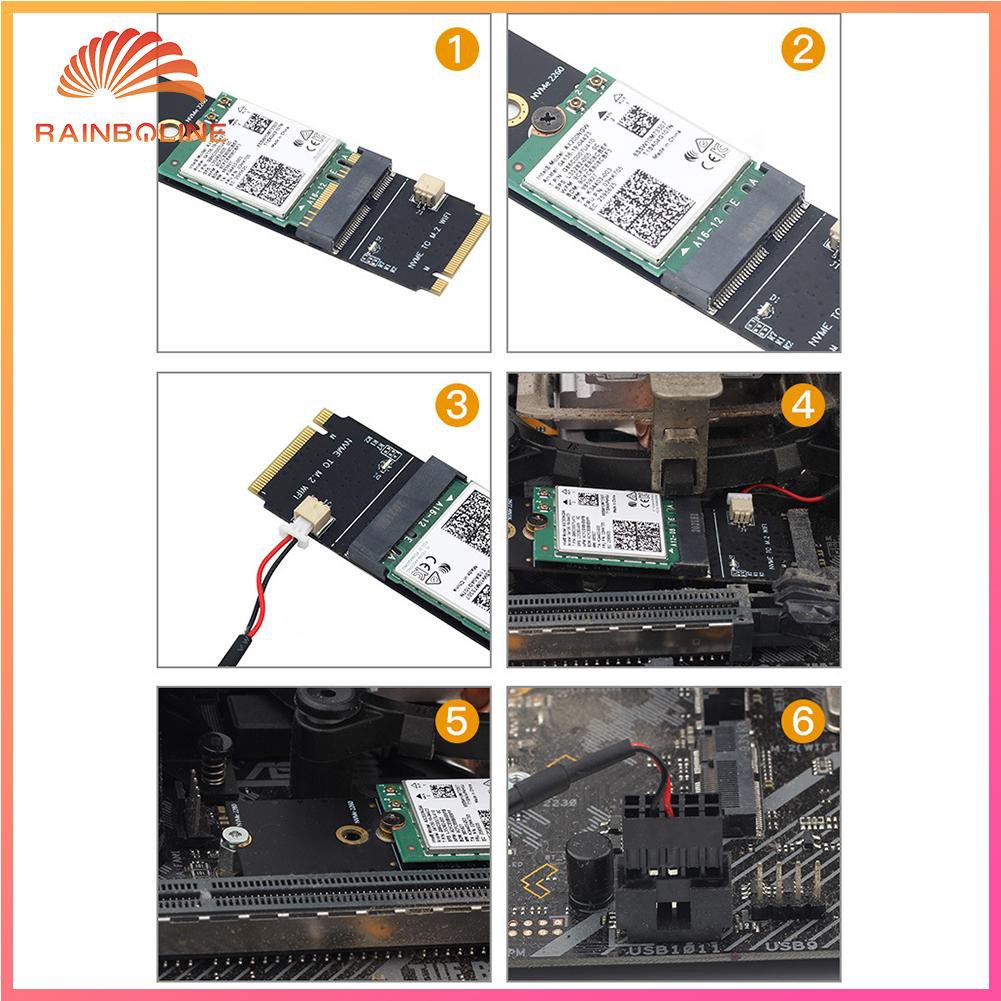 Thẻ Wifi Bluetooth M.2 M Key To M2 A + E Cho Ax200 9260ac | BigBuy360 - bigbuy360.vn