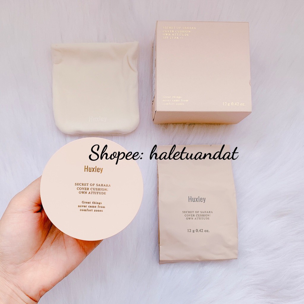 Phấn Nước Che Khuyết Điểm, Cấp Ẩm Và Làm Dịu Da Hoàn Hảo HUXLEY MOIST CUSHION; OWN ATTITUDE