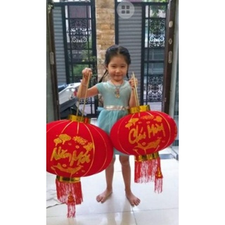 đèn lồng đỏ treo Tết may mắn size 60-80cm