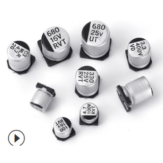 SET 5 CON Tụ nhôm 220uf25v chân dán SMD Capacitor