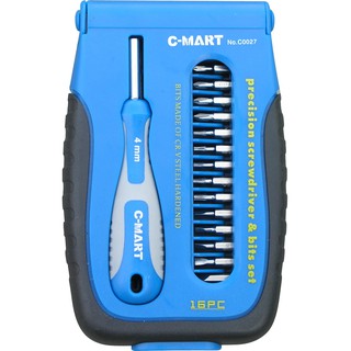 Bộ vít điện tử 16 chi tiết bake dẹp hoa c-mart c0027