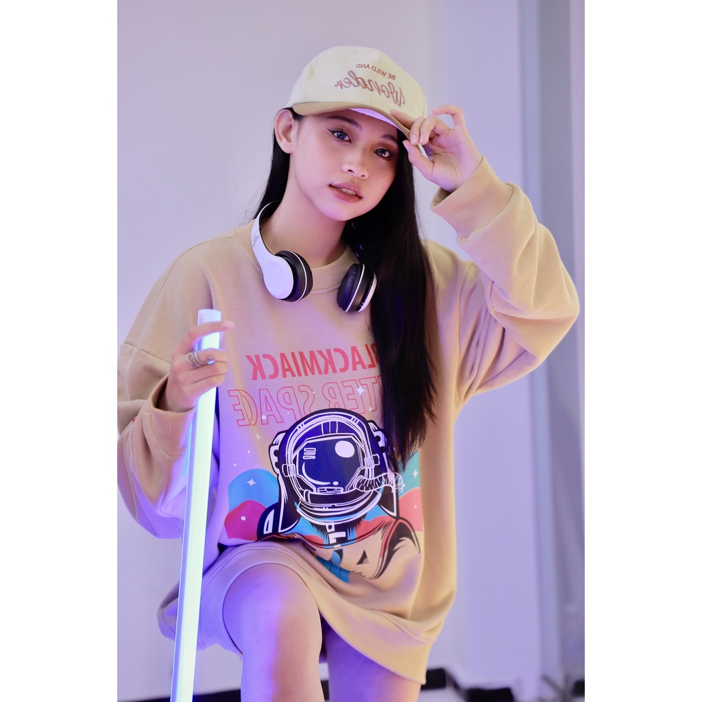 Áo Sweater Phi Hành Gia nam nữ, chất Chân Cua, BLACKMIACK unisex