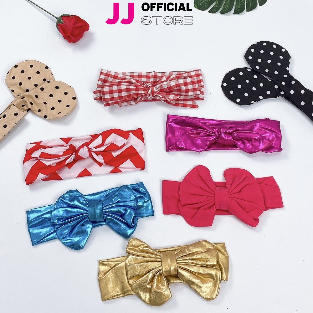 Băng đô cho bé gái dễ thương bằng vải nhiều màu - JJ Kids