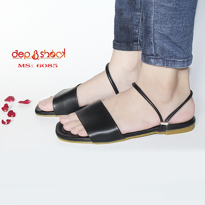 Sandal nữ quai ngang big size 2 trong 1 làm dép hoặc sandal tùy ý MS 6085