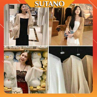 Áo Khoác Len Cardigan Mỏng thu đồng đi biển Phong Cách Hàn Quốc A275