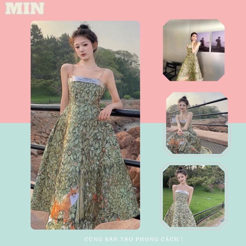 ĐẦM HAI DÂY IN HÌNH CON CÁO