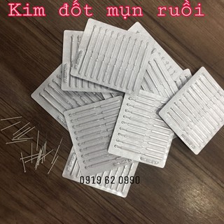 [FREE SHIP HÀ NỘI] Kim đốt mụn - kim châm cứu ( 100 cái) [ TẶNG KÈM QUE NẶN MỤN] - Cam Kết Hàng Chuẩn
