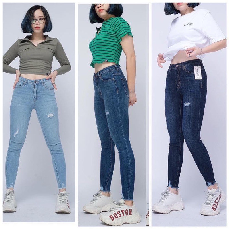 Quần jeans lai tua VNXK