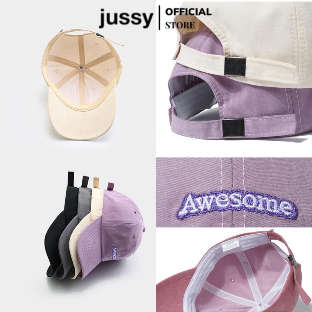 Mũ Lưỡi Trai Awesome Jussy Fashion Chất Vải Kaki Cotton Form Mềm 1 Lớp, Nón Kết Nam Nữ Thời Trang Unisex