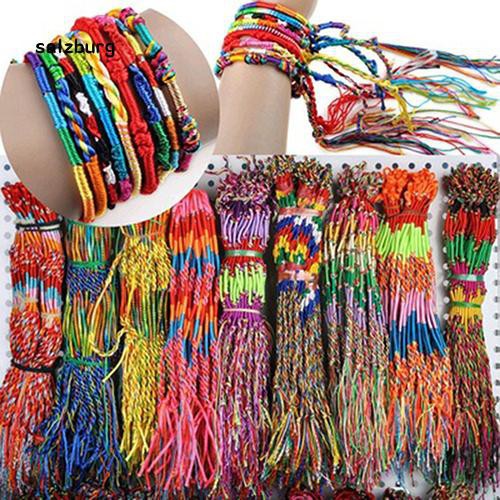 Set 20 vòng đan dây đeo tay nhiều màu sắc độc đáo phong cách thanh lịch cổ điển