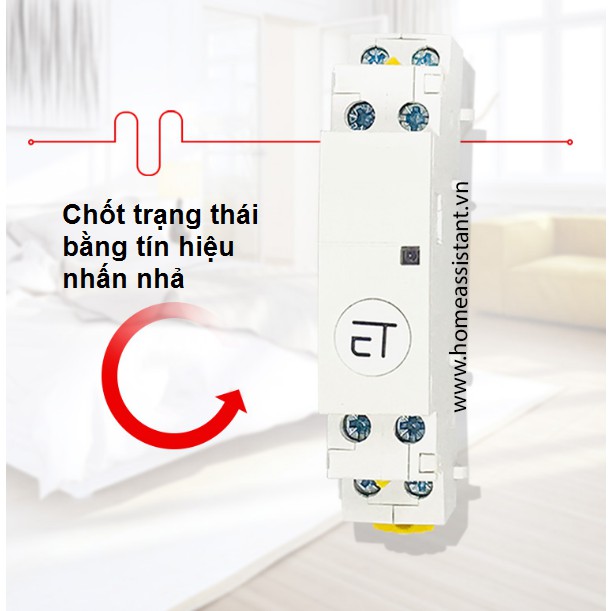 Khởi Động Từ Wifi Sonoff Có Chốt Trạng Thái WCT
