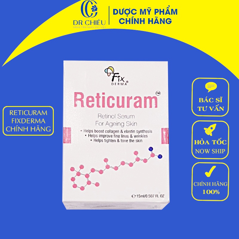 Fixderma Reticuram Serum - Ngăn Ngừa Lão Hoá, Giúp Làm Giảm Và Mờ Nếp Nhăn